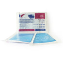 material dental desechable sets MEDICALINE, tallas esteril azul l 75x90cm 25+25g. visc.pe 50u