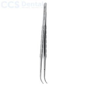 Fórceps Micro 17.5cm curvo 1x2 dientes