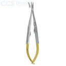 Porta aguja TC dentada curva CASTROVIEJO