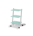 Aparatologia dental economica Carrito Movil Mod. "C3Rglass" Tres Estantes Vidrio Electrifica ZILFOR