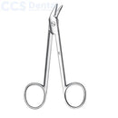 Tijeras rectas dentadas para corona 12.5 cm