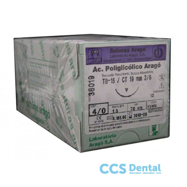 Sutura A.Poliglicolico Tb-15 2/0 12Uds.