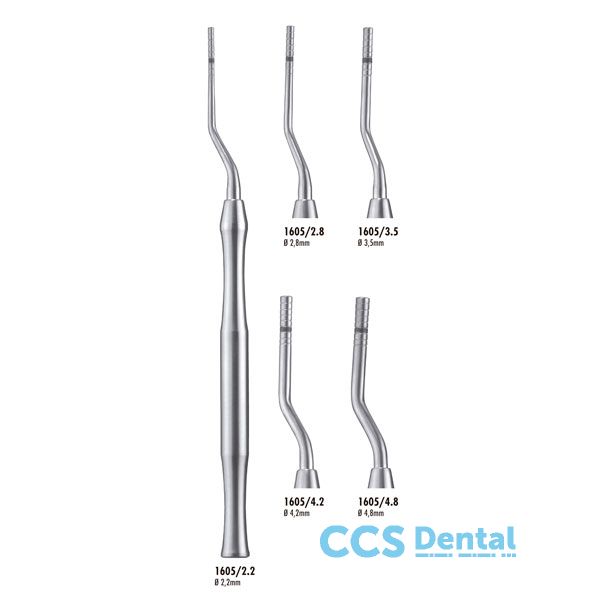 1605/3.5 Osteotomo Impactador Hueso Curvo 3.5mm.