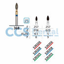 Fresa diamantada para turbina 368 PIRANHA