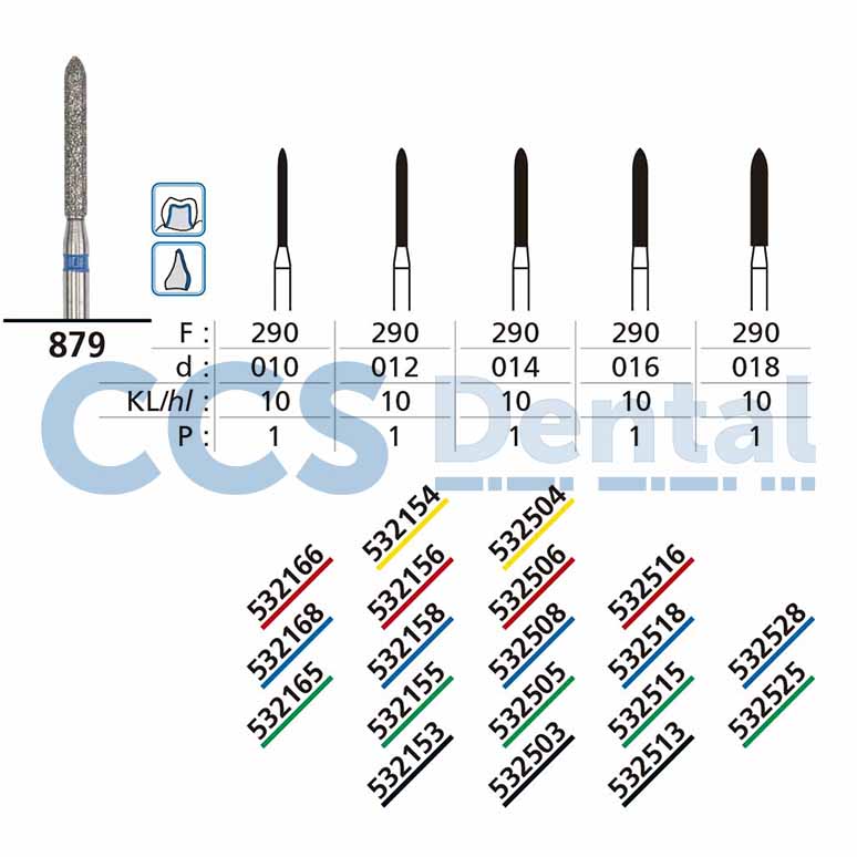 Fresa diamantada para turbina 879