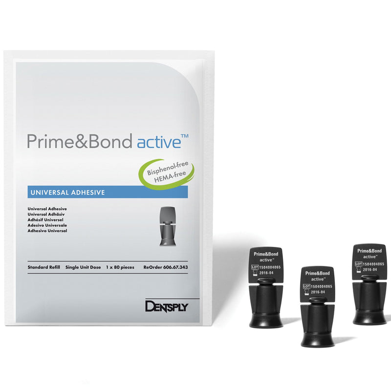 adhesivo dentales para obturación DENTSPLY, prime-bond active uni dose repos 80u.+50 puntas
