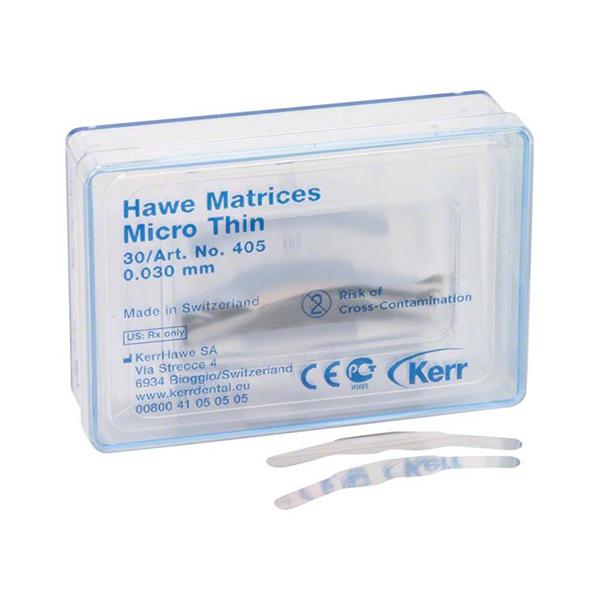 material dental desechable matrices HAWE-NEOS, mat.micro-fina 0,03mm. 30u