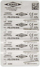 fresas dentales HORICO, 274-014 fg diamante fig.863 5u
