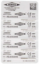 fresas dentales HORICO, 515-016 fg diamante 5u