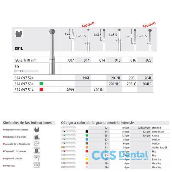 Fg 201Nl/6 801L-016 Fg Diam. Medio 6Uds.