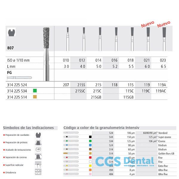 Fg 215S/6  807-012 Fg Diam. Medio 6Uds.