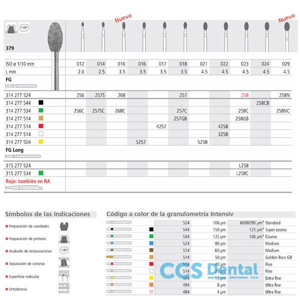 Fg 258/6  379-023 Fg Diam. Medio 6Uds.