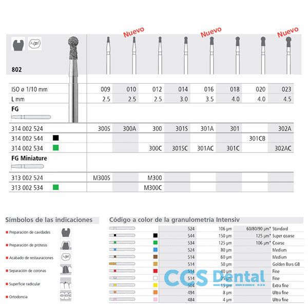 Fg 301S/6  802-014 Fg Diam. Medio 6Uds.