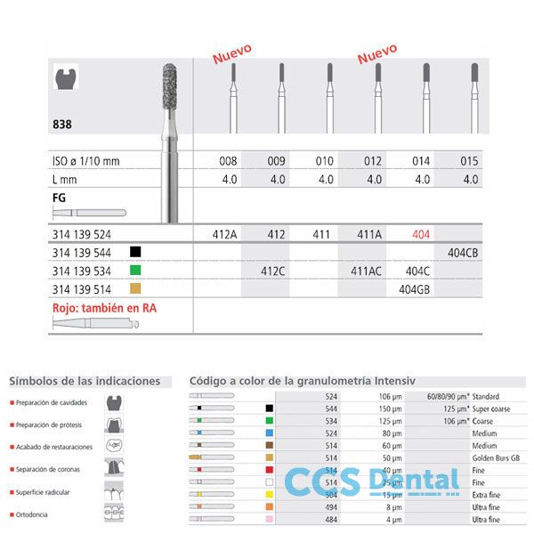 Fg 411/6  838-010 Fg Diam. Medio 6Uds.