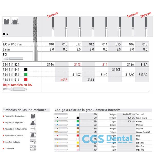 Fg 314S/6  837-012 Fg Diam. Medio 6Uds.