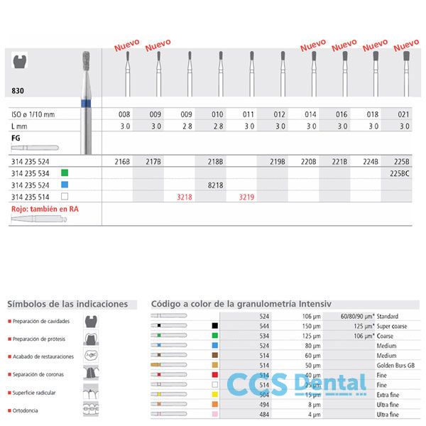 Fg 8218/6 830-010 Fg Diam. Medio 6Uds.