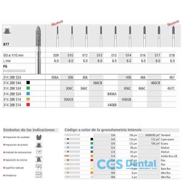 Fg 306/6  877-010 Fg Diam. Medio 6Uds.