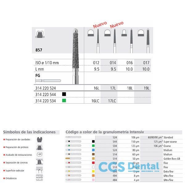 Fg 19L/6  857-017 Fg Diam. Medio 6Uds.