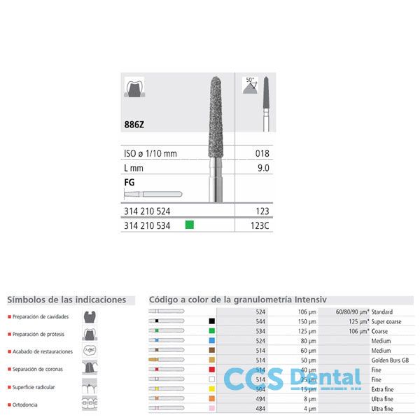 Fg 123/6  886Z-018 Fg Diam. Medio 6Uds.