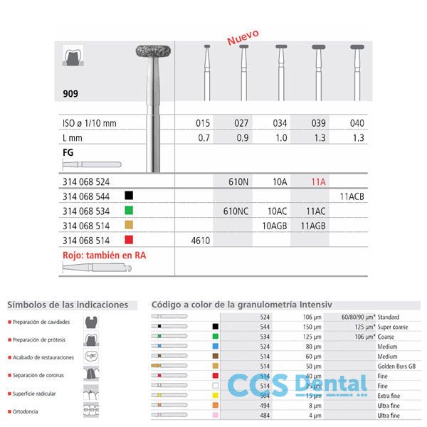 Fg 11A/6  909-039 Fg Diam. Medio 6Uds.