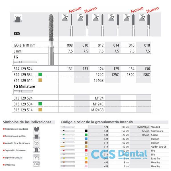 Fg 125/6  885-014 Fg Diam. Medio 6Uds.