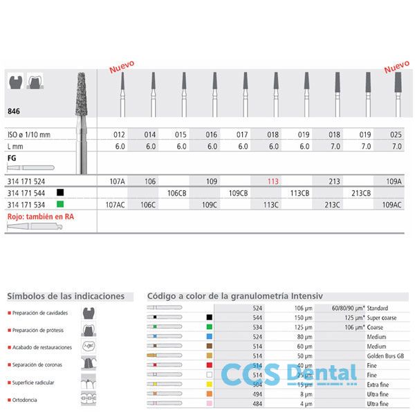 Fg 106/6  846-014 Fg Diam. Medio 6Uds.