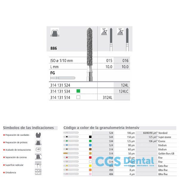 Fg 124L/6  886-016 Fg Diam. Medio 6Uds.