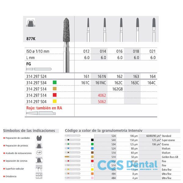 Fg 163/6  877K-018 Fg Diam. Medio 6Uds.