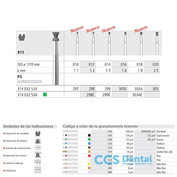 Fg 303S/6  813-016 Fg Diam. Medio 6Uds.