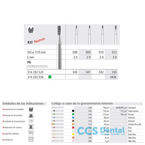 Fg 340/6   822-008 Fg Diam. Medio 6Uds.