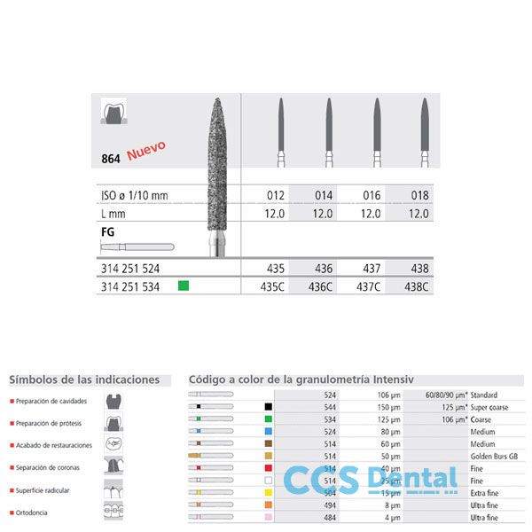 Fg 435/6  864-012 Fg Diam. Medio 6Uds.