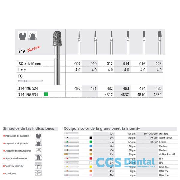 Fg 483/6   849-014 Fg Diam. Medio 6Uds.