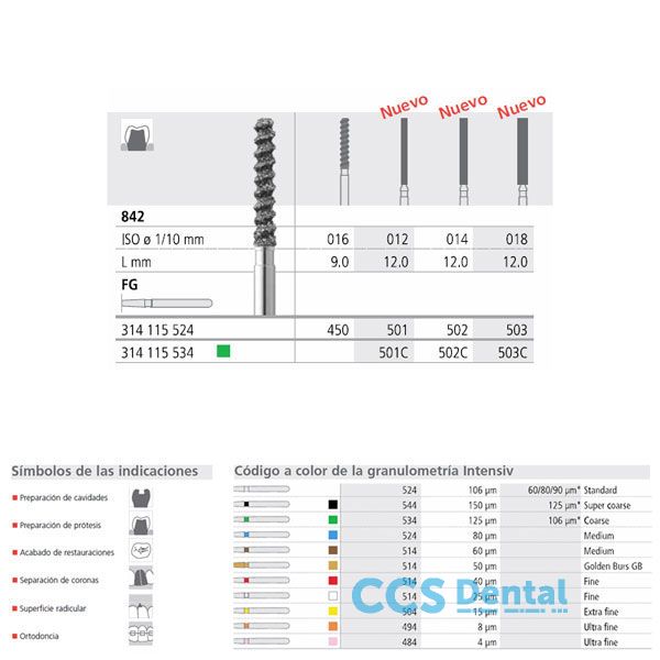 Fg 502/6   842-014 Fg Diam. Medio 6Uds.