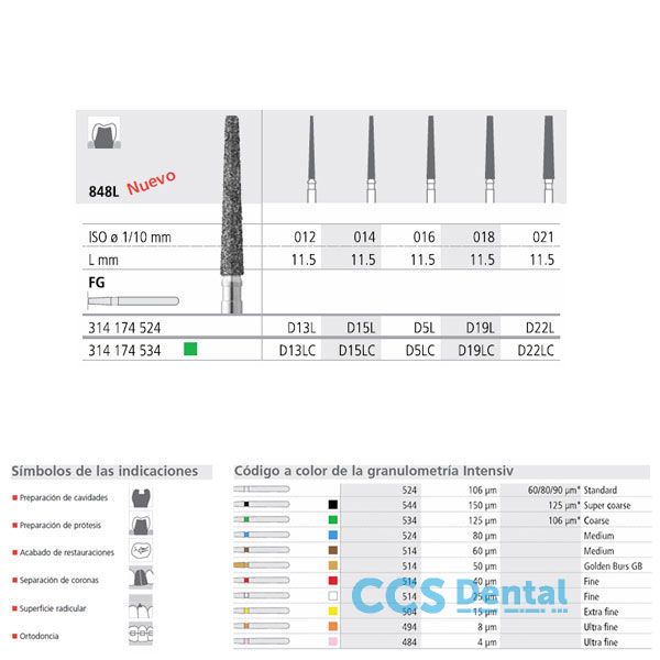 Fg D13L/6  848L-012 Fg Diam. Medio 6Uds.