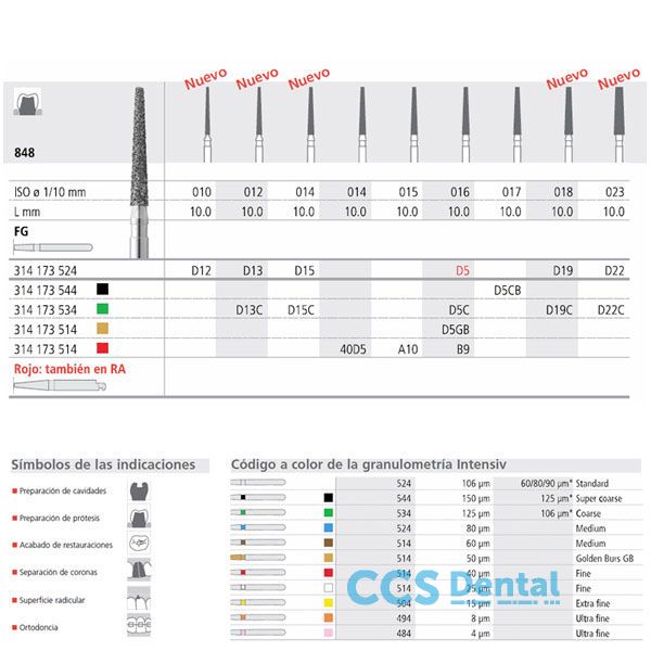 Fg D19/6   848-018 Fg Diam. Medio 6Uds.