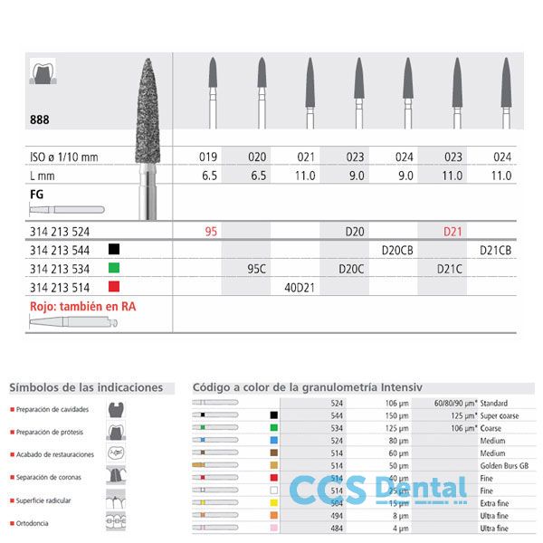 Fg D21/6 C 888-023 Fg Diam. Grueso 6Uds.