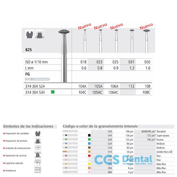 Fg 104A/6 C 825-018 Fg Diam. Grueso 6Uds.