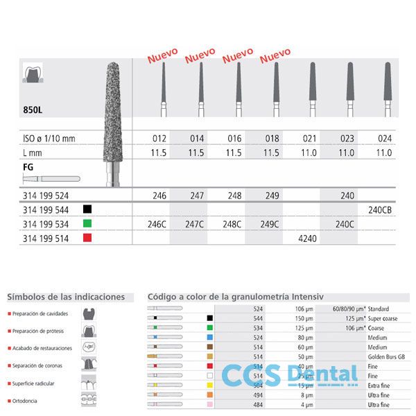 Fg 247/6 C 850L-014 Fg Diam. Grueso 6Uds.