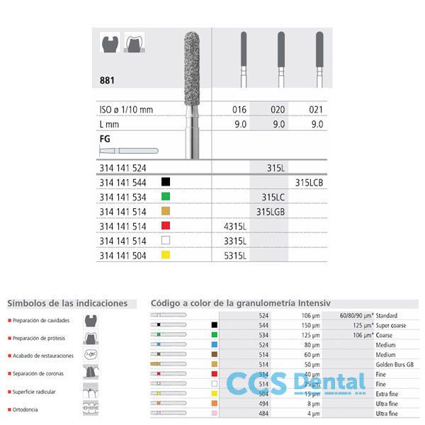 Fg 5315L/6 881-018 Fg Diam. X-Fino 6Uds.