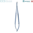 Tijera para microcirugía 180mm titanio curva