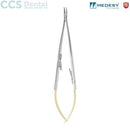 Porta agujas castroviejo 180mm curvo D-TC