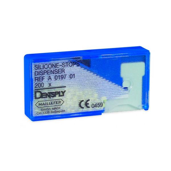 accesorios para endodoncia MAILLEFER, topes silicona dispensador 200u.