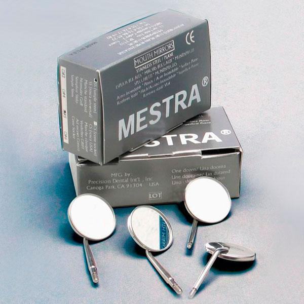 instrumental dental espejos MESTRA, 070551 espejo plano rosca conica nº4 12u.