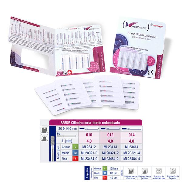 fresas dentales MEDICALINE, 835krm fresa fg diamante fig 156 medio 5 u.