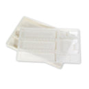 material dental desechable bandejas MEDICALINE, bandejas plastico compart. 28x18cm. 400u