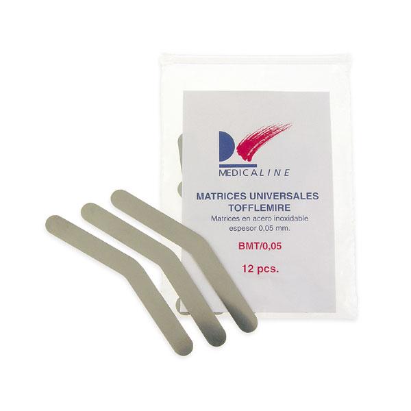 material dental desechable matrices MEDICALINE, bmt/12 matriz tofflem 12u.