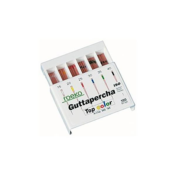 guttapercha para endodoncia ROEKO,gutapercha top color - 100u  
