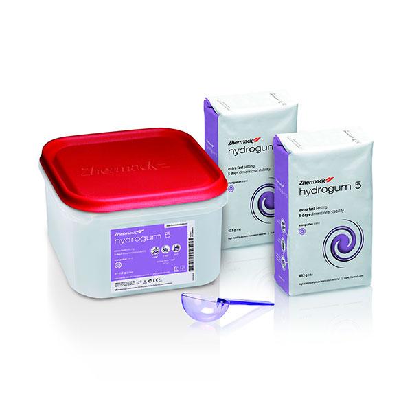 alginatos para imprensión ZHERMACK,hydrogum 5 pack 2x453gr.+contenedor+medidores