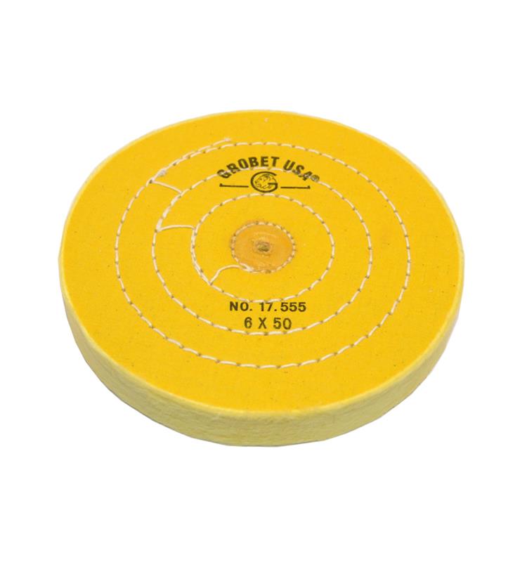 Aparatologia dental economica Disco Grobet Algodon Amarillo 150 Mm. Diam. 50 Hojas (17.555) GROBET