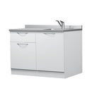 Aparatologia dental economica Conj. Mobiliario Aux.Metalico Zilfor, Sobre A. Inox C/Grifo Y Lav ZILFOR